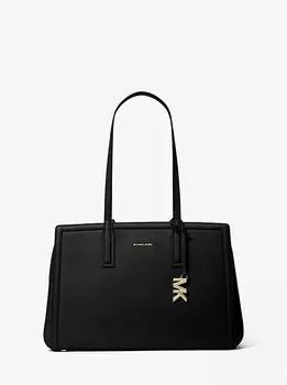 Laila кожаная сумка-тоут среднего размера Michael Kors, черный