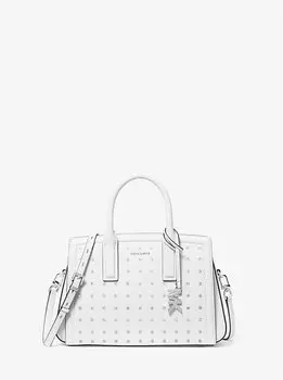 Laila маленькая кожаная сумка с заклепками Michael Kors, белый