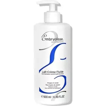 Lait-Crёme Fluid Многофункциональное питательное увлажняющее средство для снятия макияжа с лица Быстро впитывающийся лосьон для лица и тела Идеально подходит для жаркого климата 500 мл, Embryolisse