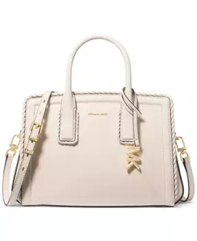 Лайла Маленькая Кожаная Сумка-Сатчел Michael Kors, коричневый/бежевый