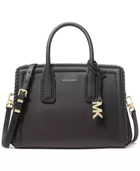 Лайла Маленькая Кожаная Сумка-Сатчел Michael Kors, черный