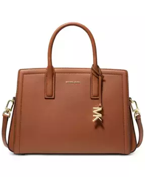 Лайла Средняя Кожаная Сумка Через Плечо Michael Kors, коричневый