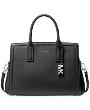 Лайла Средняя Кожаная Сумка Через Плечо Michael Kors, черный