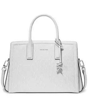 Лайла Средняя Кожаная Сумка Через Плечо Michael Kors, белый