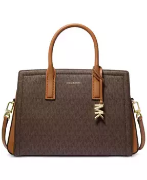 Лайла Средняя Кожаная Сумка Через Плечо Michael Kors, коричневый/бежевый