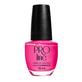 Лак для ногтей 034, покрывающий неоново-розовый, 15 мл Maga Cosmetics Proline, цвет 034