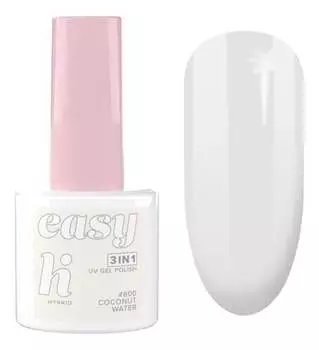 Лак для ногтей 3в1 #600 Кокосовая вода, 5 мл Hi Hybrid, Easy Hybrid