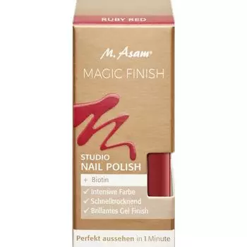 Лак для ногтей Magic Finish Studio рубиново-красный M. Asam, 8 ml