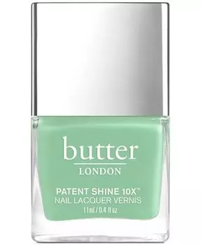 Лак для ногтей Patent Shine 10X, 0,4 унции Butter London, цвет Good Vibes (soft sage crme)