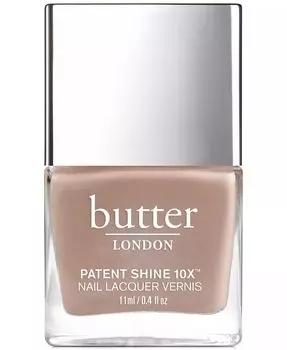 Лак для ногтей Patent Shine 10X, 0,4 унции Butter London, цвет Yummy Mummy (cool beige shimmer)