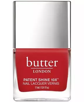 Лак для ногтей Patent Shine 10X, 0,4 унции Butter London, цвет Come To Bed Red (classic red crme)