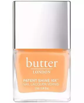 Лак для ногтей Patent Shine 10X, 0,4 унции Butter London, цвет Pop Orange (light tangerine creme)