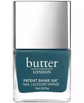 Лак для ногтей Patent Shine 10X, 0,4 унции Butter London, цвет Bang On! (deep teal crme)
