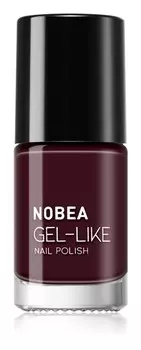 Лак для ногтей с гелевым эффектом NOBEA Day-to-Day, оттенок Almost black #N18 6 мл