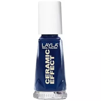 Лак для ногтей с керамическим эффектом синий металлик, 1,9 унции, Layla