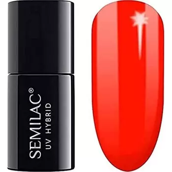 Лак для ногтей Semilac UV 567 Neon Red Orange 7 мл