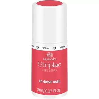 Лак для ногтей Striplac Peel Or Soak Vegan Gossip Babe Led, 8 мл, свежий розовый, Alessandro