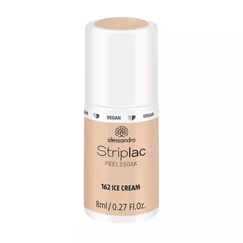 Лак для ногтей Striplac Peel Or Soak Vegan Ice Cream Led пастельно-оранжевого цвета, 8 мл, Alessandro