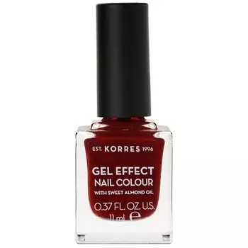 Лак для ногтей Sweet Almond Nail Colour 59 Wine Red Vegan с эффектом геля 11 мл Korres
