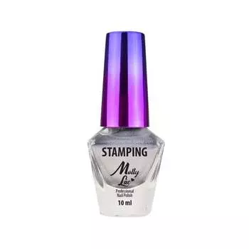 Лак для стемпинга и стемпинга 10мл Серебро №3 Molly Lac