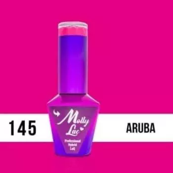 ЛАК ДЛЯ НОГТЕЙ MOLLY LAC FLAMINGO ARUBA 10 мл № 145, Cosnet