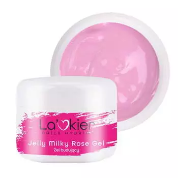 Лак, гель для наращивания ногтей Jelly Milky Rose, 5 г, La'kier