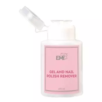 Лак-Гель и обычная жидкость для снятия лака E.MI, 200 мл