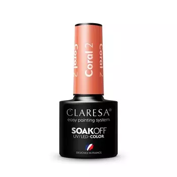 Лак гибридный Claresa Soak Off Coral UV/LED 002 5г