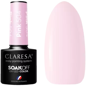 Лак гибридный розовый 504 Claresa Soakoff, 5 гр