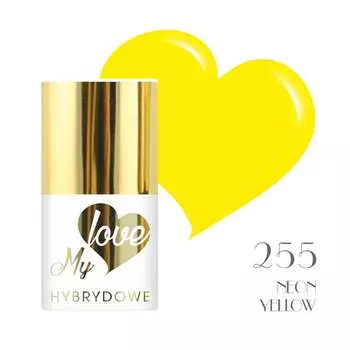Лак Mylove UV/Led Hybrid Varnish 255 Neon Yellow, SUNFLOWER