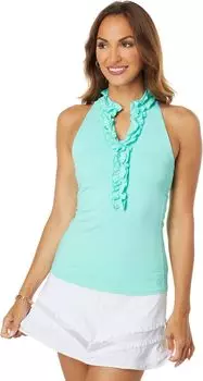 Lakelyn Бюстгальтер-поло с оборками Lilly Pulitzer, цвет Surf Blue
