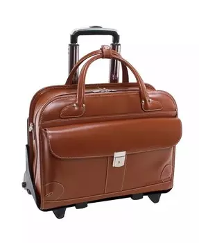 Lakewood, 15-дюймовый женский портфель для ноутбука, удобный для пролета через контрольно-пропускные пункты Mcklein, коричневый