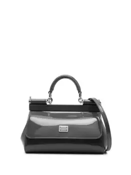 Лакированная сумка через плечо Sicily DOLCE & GABBANA, серый