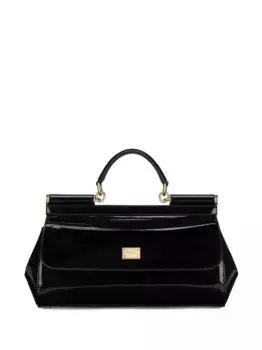 Лакированная сумка Elongated Sicily DOLCE & GABBANA, черный