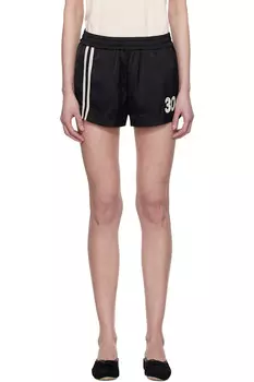 Лакированные атласные шорты Line Kijun, черный