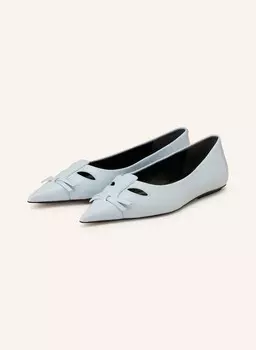 Лакированные балетки котик с вырезами Marc Jacobs, голубой