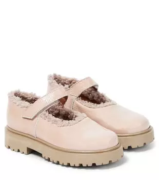 Лакированные балетки мэри джейн Pp, нейтральный