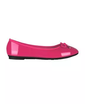 Лакированные балетки с бантиком и мыском KRISP, розовый
