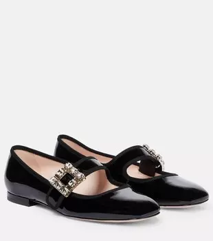 Лакированные балетки Trs Vivier Babies Roger Vivier, черный