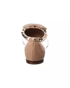 Лакированные балетки Valentino Rockstud, розовый