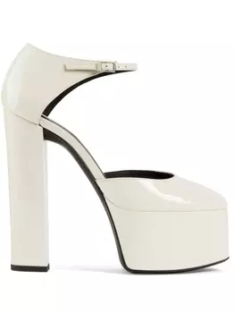Лакированные босоножки Bebe 15 на платформе Giuseppe Zanotti, белый