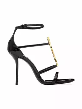Лакированные босоножки Cassandra Saint Laurent, черный