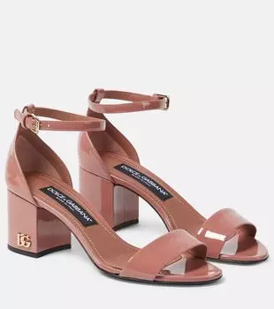 Лакированные босоножки Dolce&Gabbana, розовый