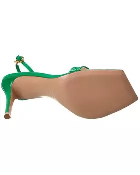 Лакированные босоножки Gianvito Rossi Ribbon Stiletto 85, зеленый