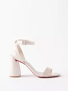 Лакированные босоножки miss sabina 85 Christian Louboutin, бежевый