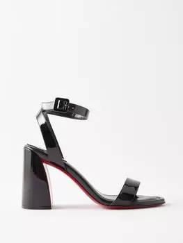 Лакированные босоножки miss sabina 85 Christian Louboutin, черный