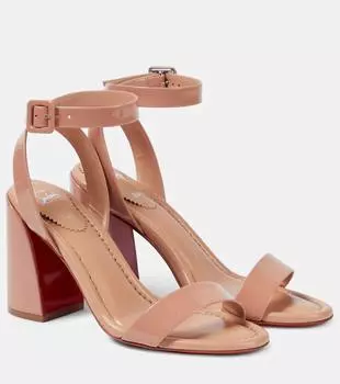 Лакированные босоножки miss sabina Christian Louboutin, бежевый