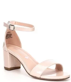 Лакированные босоножки на блочном каблуке Steve Madden для девочек J-Carrson (молодежная), розовый