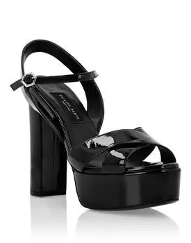 Лакированные босоножки на высоком каблуке Iconic Plein PHILIPP PLEIN, черный