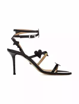 Лакированные босоножки Petit Coeur Mach & Mach, черный